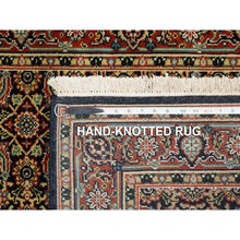 Load image into Gallery viewer, 3&#39;x5&#39; Midnight Blue Hand Knotted Dense Weave Herati All Over Fish Design 175 KPSI Extra Soft Wool Oriental Rug FWR377886