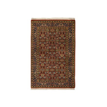 Load image into Gallery viewer, 2&#39;7&quot;x4&#39; Hand Knotted Herati All Over Fish Design 250 KPSI Wool Dense Weave Red Oriental Rug FWR378018