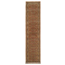 Load image into Gallery viewer, 2&#39;6&quot;x15&#39;11&quot; Herati All Over Fish Design Wool 250 KPSI Dense Weave Hand Knotted Rust Red Oriental XL Runner Rug FWR378120