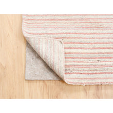 Load image into Gallery viewer, 9&#39;x12&#39; Modern Design Plain Ivory with Coral Red Natural Wool Hand Loomed Oriental Rug FWR378234