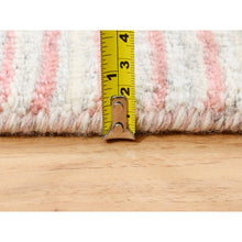 Load image into Gallery viewer, 9&#39;x12&#39; Modern Design Plain Ivory with Coral Red Natural Wool Hand Loomed Oriental Rug FWR378234