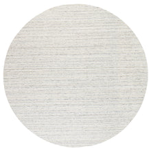 Load image into Gallery viewer, 11&#39;10&quot;x11&#39;10&quot; Hand Loomed Undyed Natural Wool Plain Modern Design Light Gray Oriental Round Rug FWR378246