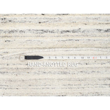 Load image into Gallery viewer, 11&#39;10&quot;x11&#39;10&quot; Hand Loomed Undyed Natural Wool Plain Modern Design Light Gray Oriental Round Rug FWR378246