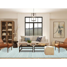 Load image into Gallery viewer, 9&#39;1&quot;x12&#39; Modern Design Plain Natural Wool Hand Loomed Ivory with Turquoise Oriental Rug FWR378258