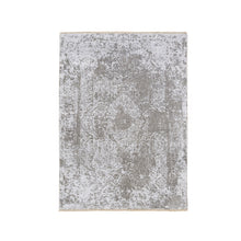 Load image into Gallery viewer, 4&#39;2&quot;x6&#39; Broken Persian Design Wool and Pure Silk Hand Knotted Ivory Oriental Rug FWR379098