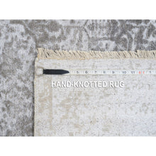 Load image into Gallery viewer, 4&#39;2&quot;x6&#39; Broken Persian Design Wool and Pure Silk Hand Knotted Ivory Oriental Rug FWR379098