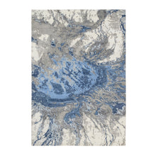 Load image into Gallery viewer, 6&#39;2&quot;x9&#39; Hand Knotted Ivory Abstract Design Hi-low Pile Wool and Plant Based Silk Oriental Rug FWR379122