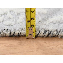 Load image into Gallery viewer, 3&#39;x4&#39;10&quot; Hand Knotted Ivory Abstract Design Wool and Silk Oriental Rug FWR379158