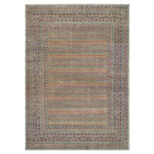 Load image into Gallery viewer, 8&#39;8&quot;x12&#39;2&quot; Hand Knotted Beige Sarouk Mir Inspired With Repetitive Boteh Design Colorful Wool And Sari Silk Oriental Rug FWR379236
