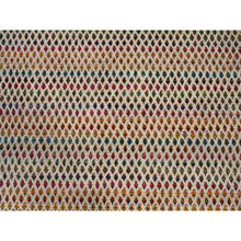 Load image into Gallery viewer, 8&#39;8&quot;x12&#39;2&quot; Hand Knotted Beige Sarouk Mir Inspired With Repetitive Boteh Design Colorful Wool And Sari Silk Oriental Rug FWR379236