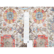 Load image into Gallery viewer, 4&#39;1&quot;x10&#39;3&quot; Ivory Tabriz Vase With Flower Design Colorful Silk With Textured Wool Hand Knotted Oriental Runner Rug FWR379470