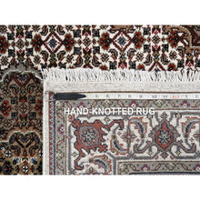 Load image into Gallery viewer, 4&#39;x12&#39;1&quot; Wool Ivory Tabriz Mahi Hand Knotted Double Fish Medallions Design Wide Runner Oriental Rug FWR380034