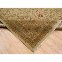 Load image into Gallery viewer, 12&#39;x14&#39;10&quot; Oversized Beige Hand Spun New Zealand Wool and Silk Tabriz Revival 300 KPSI Denser Weave Hand Knotted Thick and Plush Natural Dyes Luxurious to the Touch Oriental Rug FWR380124