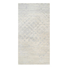 Load image into Gallery viewer, 6&#39;1&quot;x11&#39;10&quot; Hand Spun Undyed Natural Wool Hand Knotted Ivory Modern Design Oriental Wide Gallery Size Runner Rug FWR380226