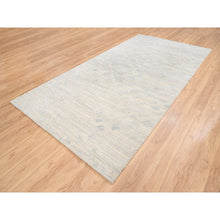 Load image into Gallery viewer, 6&#39;1&quot;x11&#39;10&quot; Hand Spun Undyed Natural Wool Hand Knotted Ivory Modern Design Oriental Wide Gallery Size Runner Rug FWR380226