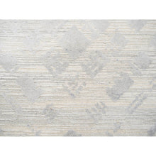 Load image into Gallery viewer, 4&#39;1&quot;x10&#39;1&quot; Modern Design Hand Spun Undyed Natural Wool Hand Knotted Ivory Oriental Wide Runner Rug FWR380262
