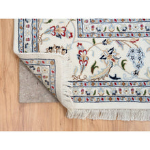 Load image into Gallery viewer, 8&#39;x16&#39;2&quot; Ivory Nain with Center Medallion Flower Design 250 KPSI Wool Hand Knotted Oriental Wide Gallery Size Runner Rug FWR380370