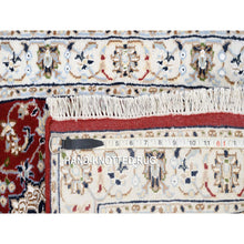 Load image into Gallery viewer, 2&#39;x3&#39;3&quot; Nain with Center Medallion Flower Design 250 KPSI Wool Hand Knotted Cherry Red Oriental Mat Rug FWR380718
