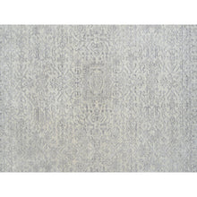 Load image into Gallery viewer, 8&#39;x10&#39;1&quot; Beige Wool and Plant Based Silk Hand Loomed Fine Jacquard with Erased Design Oriental Rug FWR380874