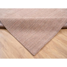 Load image into Gallery viewer, 9&#39;3&quot;x12&#39; Modern Design Hand Loomed Soft Wool Coral Pink Oriental Rug FWR380904