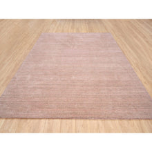 Load image into Gallery viewer, 8&#39;2&quot;x10&#39; Coral Pink Modern Design Hand Loomed Soft, Velvety Plush Wool Oriental Rug FWR380934