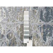 Load image into Gallery viewer, 3&#39;x5&#39; The Honeycomb Hand Knotted Gray Wool and Silk Award Winning Design Oriental Rug FWR380994