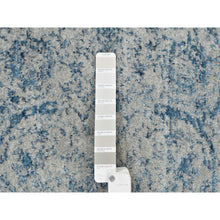 Load image into Gallery viewer, 2&#39;7&quot;x8&#39;1&quot; Fine Jacquard with Sickle Leaf Design Wool and Plant Based Silk Hand Loomed Gray Oriental Runner Rug FWR381078