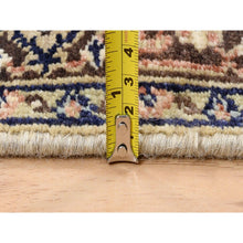Load image into Gallery viewer, 2&#39;7&quot;x10&#39;3&quot; Beige Antiqued Heriz Re-Creation with Geometric Medallions Extra Soft Wool Hand Knotted Oriental Runner Rug FWR381528