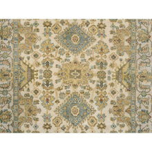Load image into Gallery viewer, 4&#39;1&quot;x6&#39; Ivory, Karajeh Design, Soft and Pure Wool, Hand Knotted, Oriental Rug FWR381756
