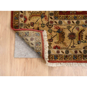 8'1"x10' Brick Red, Karajeh Design, Pure Wool, Hand Knotted, Oriental Rug FWR381882