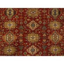Load image into Gallery viewer, 8&#39;1&quot;x10&#39; Brick Red, Karajeh Design, Pure Wool, Hand Knotted, Oriental Rug FWR381882