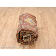 Load image into Gallery viewer, 8&#39;1&quot;x10&#39; Brick Red, Karajeh Design, Pure Wool, Hand Knotted, Oriental Rug FWR381882