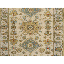 Load image into Gallery viewer, 2&#39;7&quot;x9&#39;9&quot; Ivory, Karajeh Design, Soft Pure Wool, Hand Knotted, Oriental Runner Rug FWR381990