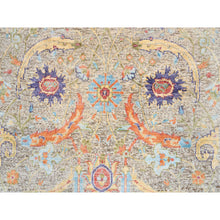 Load image into Gallery viewer, 2&#39;5&quot;x10&#39;1&quot; Tan, Sickle Leaf Design, Silk With Textured Wool, Hand Knotted, Oriental, Runner Rug FWR382302