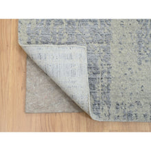 Load image into Gallery viewer, 9&#39;x12&#39; Gray, Jacquard Hand Loomed, Wool And Plant Based Silk, Tone On Tone Modern Erased Design, Oriental Rug FWR382500
