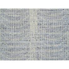 Load image into Gallery viewer, 2&#39;6&quot;x10&#39; Gray, Wool And Plant Based Silk, Tone On Tone Transitional Erased Design, Jacquard Hand Loomed, Oriental, Runner Rug FWR382536