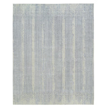 Load image into Gallery viewer, 12&#39;x15&#39;2&quot; Gray, Wool And Plant Based Silk, Tone On Tone Transitional Erased Design, Jacquard Hand Loomed, Oriental, Oversized Rug FWR382824