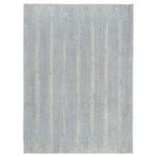 Load image into Gallery viewer, 12&#39;x17&#39;10&quot; Gray, Jacquard Hand Loomed, Wool And Plant Based Silk, Tone On Tone Transitional Erased Design, Oriental, Oversized Rug FWR382836