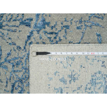 Load image into Gallery viewer, 11&#39;10&quot;x18&#39; Gray, Fine Jacquard Hand Loomed, Sickle Leaf Design, Wool and Plant Based Silk, Oriental, Oversized Rug FWR382938