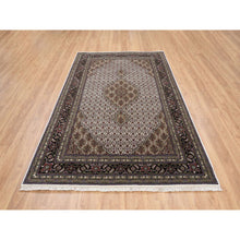 Load image into Gallery viewer, 6&#39;x9&#39;4&quot; Ivory Tabriz Mahi, 175 KPSI, Hand Knotted with Fish Medallion Design, Wool Oriental Rug FWR383082