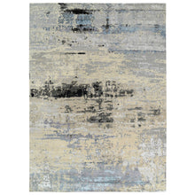 Load image into Gallery viewer, 12&#39;x17&#39;9&quot; Gray, Wool and Silk Hand Knotted, Modern Abstract Design, Oversized Oriental Rug FWR383370