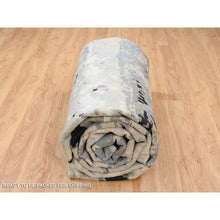 Load image into Gallery viewer, 12&#39;x17&#39;9&quot; Gray, Wool and Silk Hand Knotted, Modern Abstract Design, Oversized Oriental Rug FWR383370