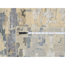 Load image into Gallery viewer, 12&#39;x17&#39;9&quot; Gray, Wool and Silk Hand Knotted, Modern Abstract Design, Oversized Oriental Rug FWR383370