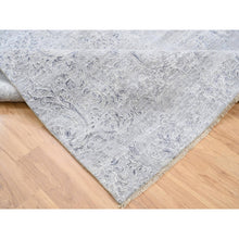 Load image into Gallery viewer, 7&#39;10&quot;x10&#39; Ivory, Damask Design Tone on Tone, Wool and Plant Based Silk Hand Knotted, Oriental Rug FWR384342