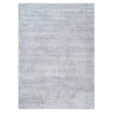 Load image into Gallery viewer, 10&#39;x13&#39;10&quot; Ivory, Hand Knotted Damask Design, Tone on Tone Wool and Plant Based Silk, Oriental Rug FWR384510