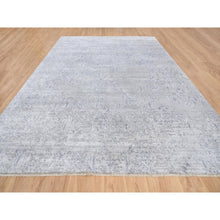 Load image into Gallery viewer, 10&#39;x13&#39;10&quot; Ivory, Hand Knotted Damask Design, Tone on Tone Wool and Plant Based Silk, Oriental Rug FWR384510