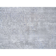 Load image into Gallery viewer, 10&#39;x13&#39;10&quot; Ivory, Hand Knotted Damask Design, Tone on Tone Wool and Plant Based Silk, Oriental Rug FWR384510