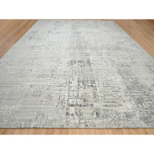 Load image into Gallery viewer, 14&#39;1&quot;x18&#39;4&quot; Gray Hand Spun Undyed Natural Wool Modern Hand Knotted Oversized Oriental Rug FWR385020