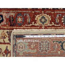 Load image into Gallery viewer, 2&#39;5&quot;x19&#39;10&quot; Ivory, Hand Knotted Heriz Revival with Medallion Design, Thick and Plush Pure Wool, XL Runner Oriental Rug FWR385200