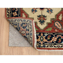 Load image into Gallery viewer, 2&#39;5&quot;x19&#39;9&quot; Ivory, Hand Knotted Heriz Revival with Medallions Design Pliable Wool, XL Runner Oriental Rug FWR385212